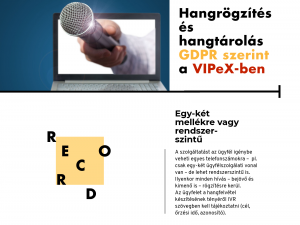 hangrögzítés, hangtárolás VIPeX-ben